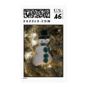 Snowman ornament postage