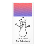 Snowman Outline, Let it snow, Holiday photo cards