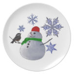Snowman Party Plates