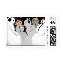 Snowman Party Postage stamps