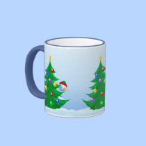 Snowman Peeking mugs