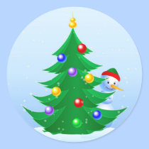 Snowman Peeking stickers
