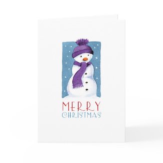 Snowman Merry Christmas Card