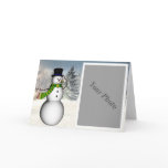 Snowman photo card Snowman photo card