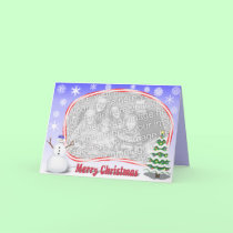 Snowman Photo Template Card