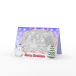 Snowman Photo Template Card