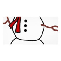 snowman personalized photo card