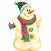 snowman photo sculptures