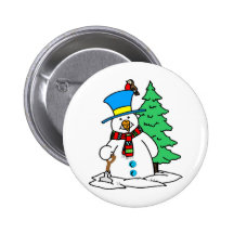 Snowman Pin