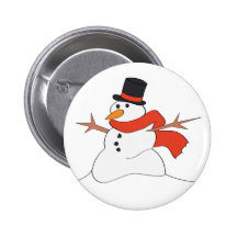 Snowman Pinback Buttons