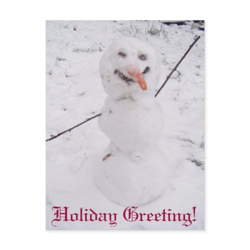 snowman pizazz! postcard