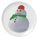 Snowman Party Plate