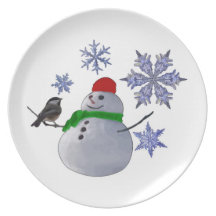 Snowman Party Plates
