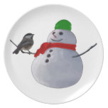 Snowman Dinner Plates