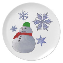 Snowman Party Plate