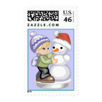 Snowman postage by lilones Snowman postage