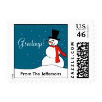 Snowman Postage postage