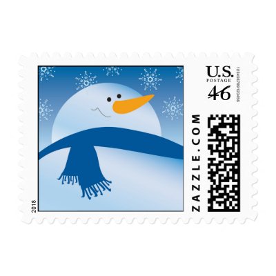 snowman postage stamp