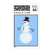 Snowman Postage Stamps