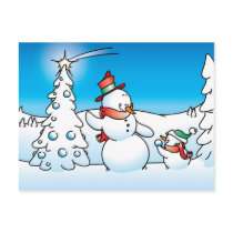 Snowman postcards