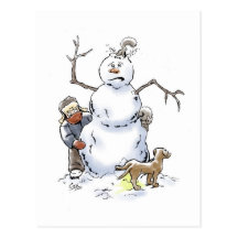 Snowman Postcard