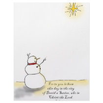 Snowman Praises (Color) letterhead
