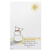 Snowman Praises (Color) stationery