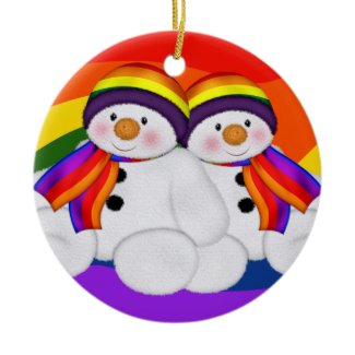Snowman Pride (2 sided, add own text) Ornament