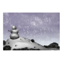 Snowman Print by MDKgraphics Snowman Print