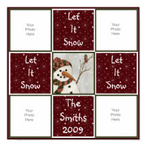 Snowman Quilt Scrapbook Page posters