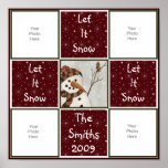 Snowman Quilt Scrapbook Page posters