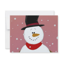 Snowman - Red invitations