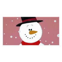 Snowman - Red photo cards