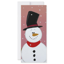 Snowman - Red rack cards