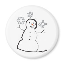 Snowman Refrigerator Magnet