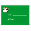 Snowman & Santa Gift Tag - Customized business cards