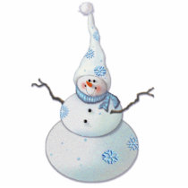 SNOWMAN, SCARF & SNOW HAT by SHARON SHARPE photo sculptures