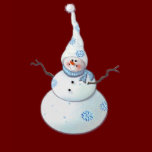 SNOWMAN, SCARF & SNOW HAT by SHARON SHARPE t-shirts
