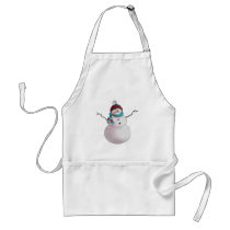 SNOWMAN, SCARF & STOCKING CAP by SHARON SHARPE aprons by sharonsharpe SNOWMAN, SCARF & STOCKING CAP by SHARON SHARPE aprons