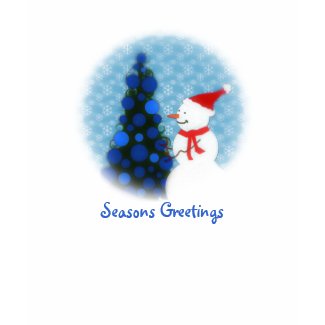 Snowman Seasons Greetings Ladies Long Sleeve shirt