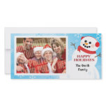 Snowman single photocard custom photo card