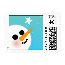 Snowman Small Square Postage Stamp