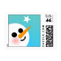 Snowman Small Square Postage Stamp