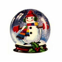 Snowman Snow Globe photo sculptures