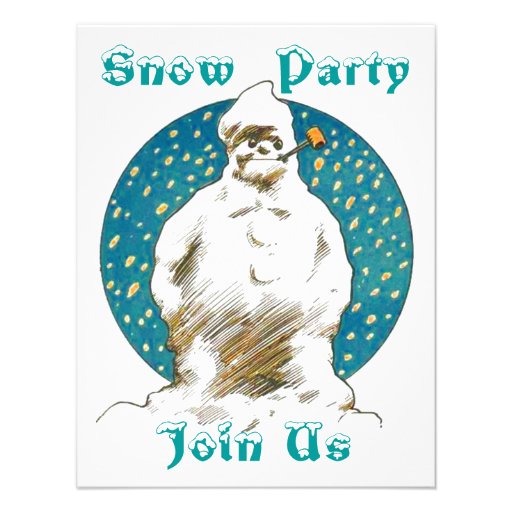 SNOWMAN SNOW WINTER FUN ~ PARTY INVITATION INVITE