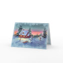 SNOWMAN & SNOWFLAKES by SHARON SHARPE cards