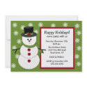 Snowman & Snowflakes Holiday Party Invitation by celebrateitinvites Snowman & Snowflakes Holiday Party Invitation