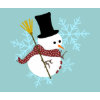 snowman snowflakes mousepad