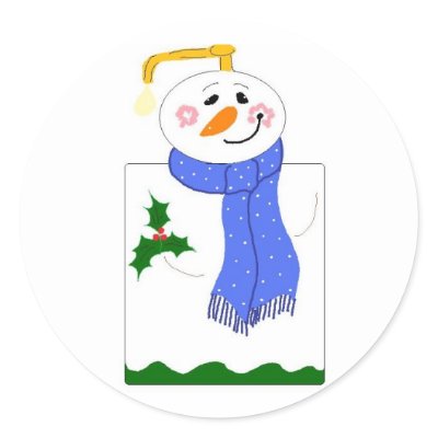 Snowman Soap Pump  - Sticker by seashell2