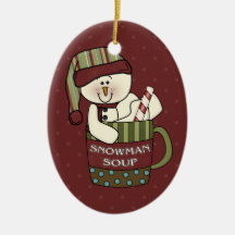 Snowman Soup Christmas Tree Ornament